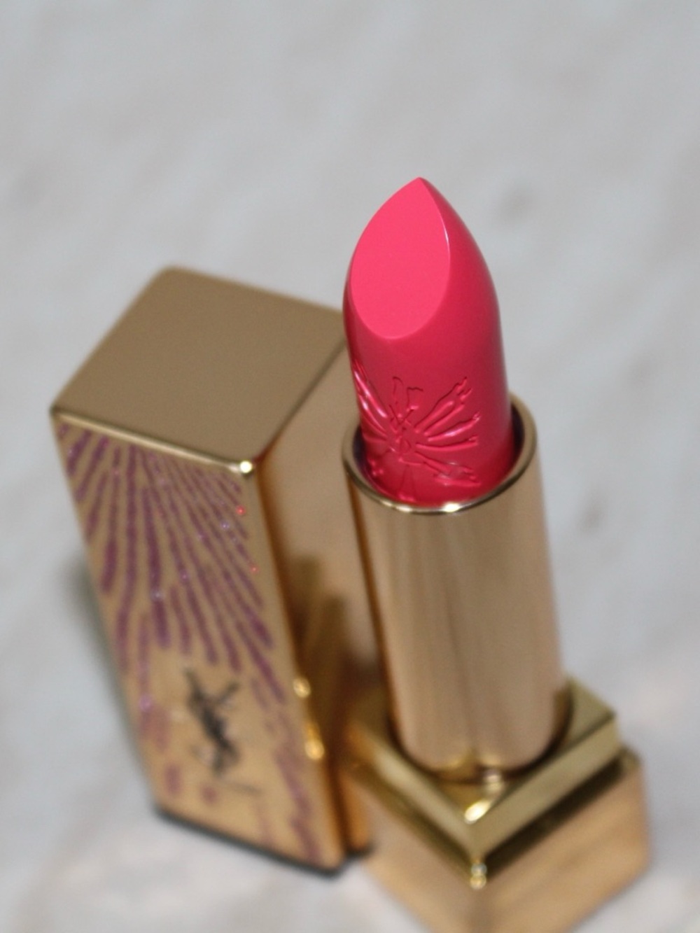 YSL 52 ‘Rouge Rose’ Rouge Pur Couture Dazzling Lights Edition Lipstick (NWOB) - Picture 11 of 16